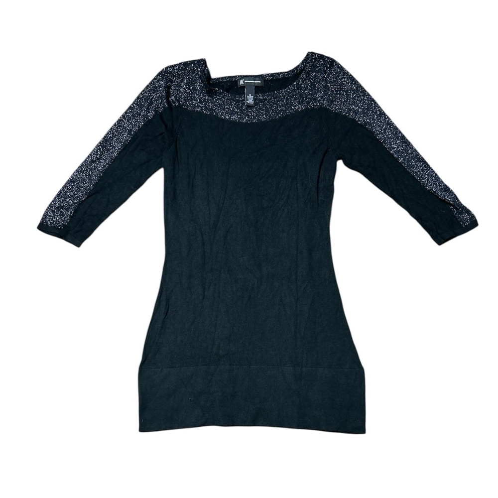 INC International Concepts Black and Silver Sweater Dress